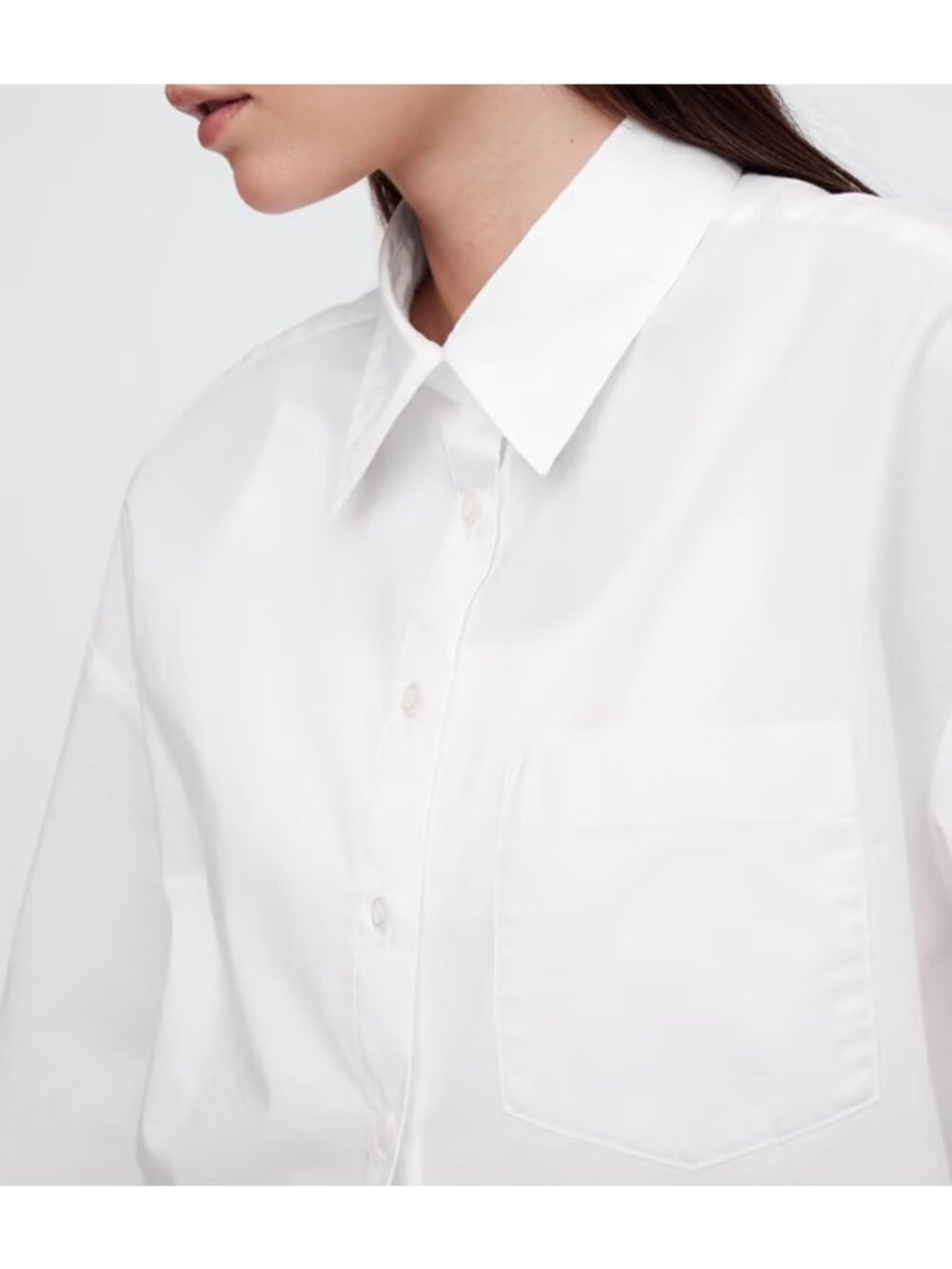 Gap The Easy Shirt Linen Shirt Patch Pocket Minimalist White XS
